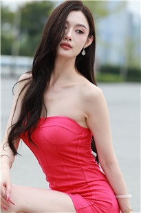 红色包屯裙网红-177美月【套图+视频】3A8881[2.35G]