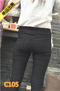 饱满黑色紧身裤翘臀美MM[467M] 编号：C105