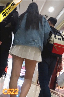 4K-白色短裙牛仔上衣长发美眉[1.11G] 编号：C622