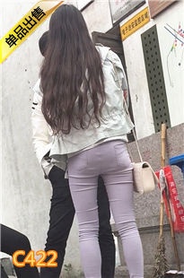 长发翘臀紧身裤小妹[606M] 编号：C422