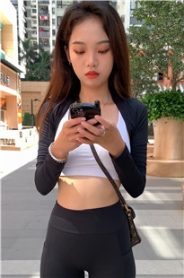 黑色瑜伽裤美女MJ3398