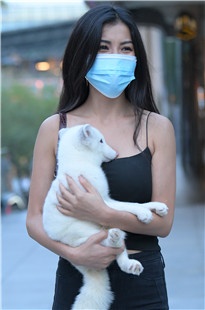 抱着白色小狐狸的黑牛美眉3A8231[2.41G]