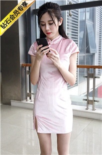 极品粉色旗袍肉丝美腿美眉原版模拍视频3A052[5.38G]